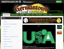 Tablet Screenshot of germantownbaseball.com